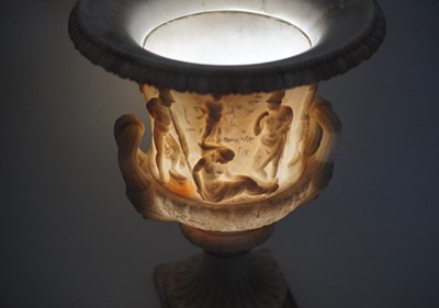 Lot 52 - Alabaster, a Grand Tour  replica of the Medici vase