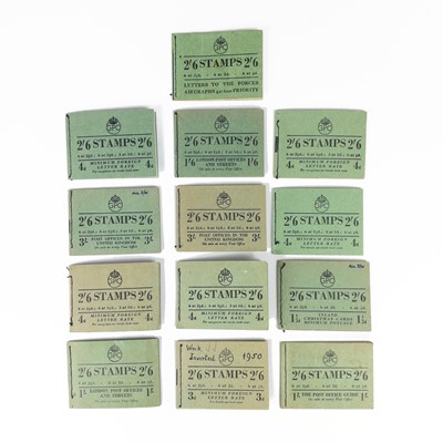 Lot 556 - GB. George VI 2/6d Booklets x13 Different