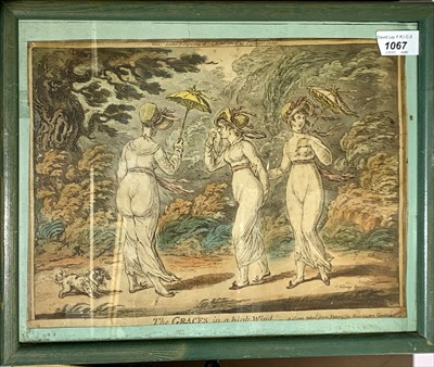 Lot 1067 - H. Humphrey, after GILLRAY The Graces in High...