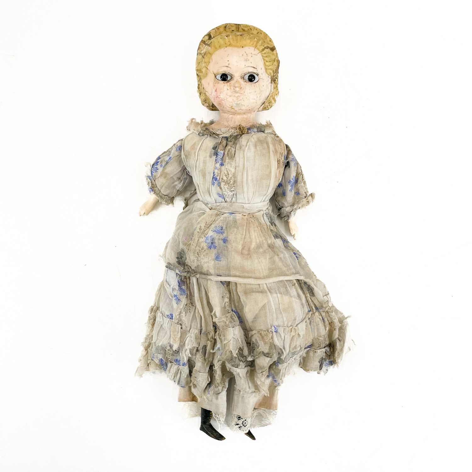 Lot 744 - Early 19th Century Handmade Wax Headed Doll.