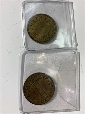 Lot 562I - Cornish 19th Century Canteen/Mess Tokens (2)