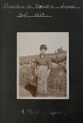 Lot 66 - Japan interest. Photograph album 'Rambles in Kyushu, Japan, Sept 1913'.