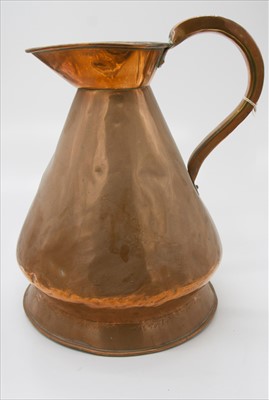 Lot 262 - A Victorian copper two gallon harvest jug of...