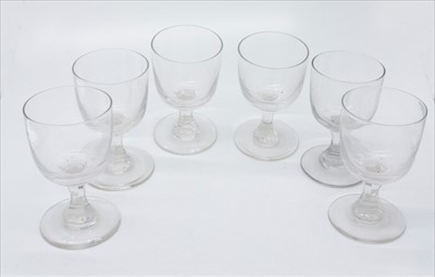 Lot 1422 - A matched set of six 19th century glass...