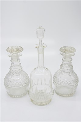 Lot 1419 - A pair of 19th century triple ring neck...