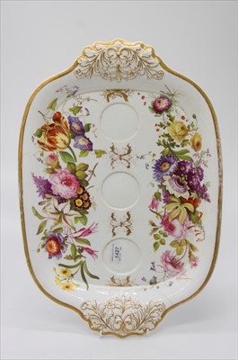 Lot 1427 - A Rockingham porcelain stand, circa 1830, with...