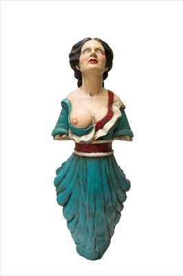 Lot 300 - A fibreglass reproduction ship's figurehead...