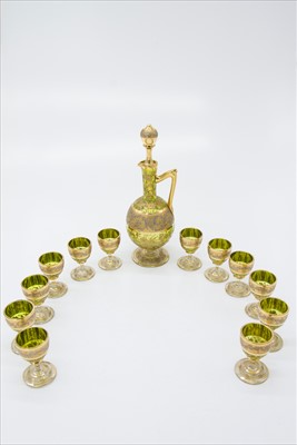 Lot 1439 - A suite of Venetian gilt glassware comprising...
