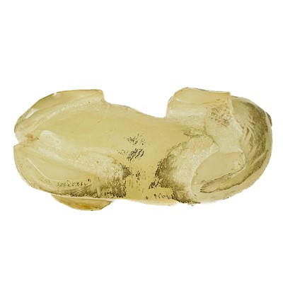 Lot 17 - Three Chinese caved jade animal figures.