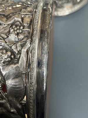 Lot 4 - An exceptional pair of Regency silver wine decanter stands by Philip Rundell.