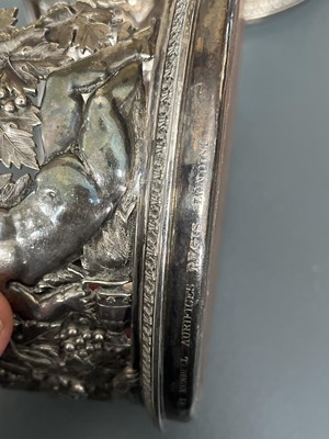 Lot 4 - An exceptional pair of Regency silver wine decanter stands by Philip Rundell.