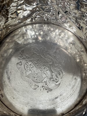 Lot 4 - An exceptional pair of Regency silver wine decanter stands by Philip Rundell.