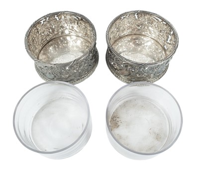 Lot 4 - An exceptional pair of Regency silver wine decanter stands by Philip Rundell.