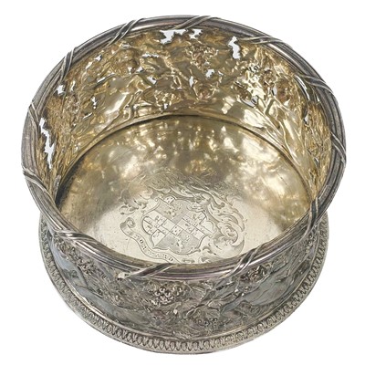 Lot 4 - An exceptional pair of Regency silver wine decanter stands by Philip Rundell.