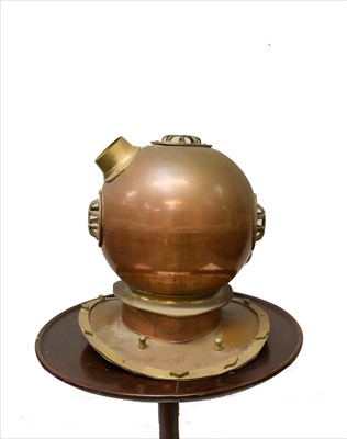 Lot 311 - A reproduction copper and brass divers helmet.