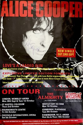 Lot 90 - Signed Alice Cooper.