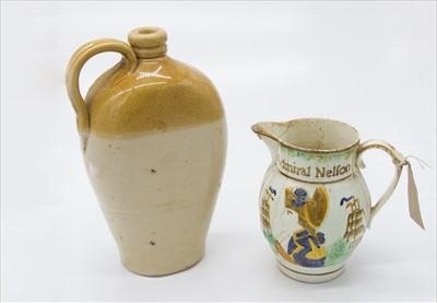 Lot 336 - A Pratt jug, circa 1800, moulded with...