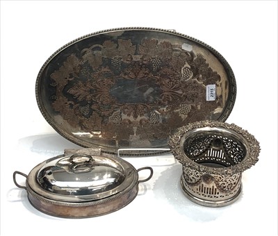 Lot 2315 - A Victorian silver plated syphon stand...