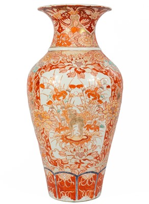 Lot 780 - A Japanese Imari porcelain floor standing vase, 19th century.