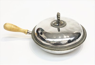 Lot 2316 - A silver plated warming dish with detachable...