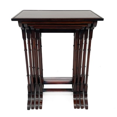 Lot 1865 - An Edwardian mahogany nest of quartetto tables.