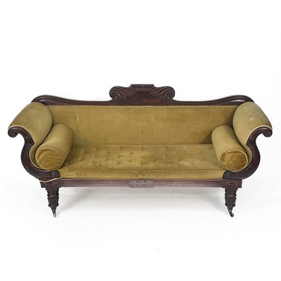 Lot 1878 - A Victorian walnut settee.