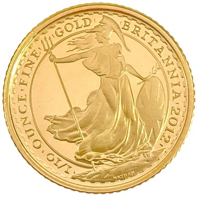 Lot 19 - Royal Mint 1/10 ounce 2012 Gold Britannia Proof Coin