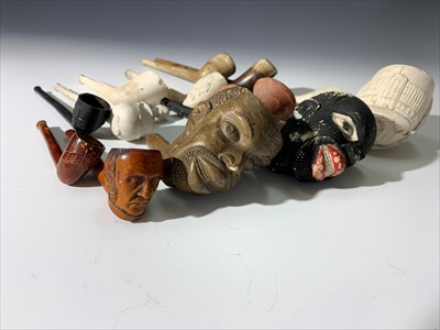 Lot 362 - Miscellaneous clay pipes of various colours.