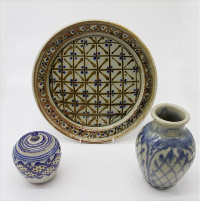 Lot 1458 - A Nic Harrison (b.1949) stoneware plate...