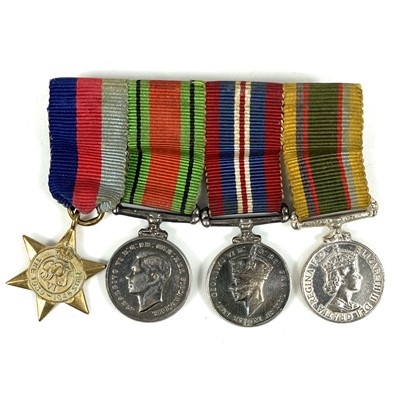Lot 234 - Second World War miniature medals, set of 4 medals
