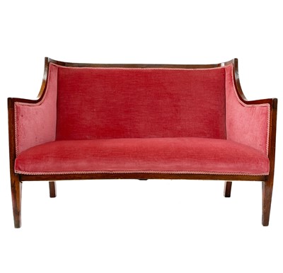 Lot 1815 - An Edwardian mahogany framed two seater settee.