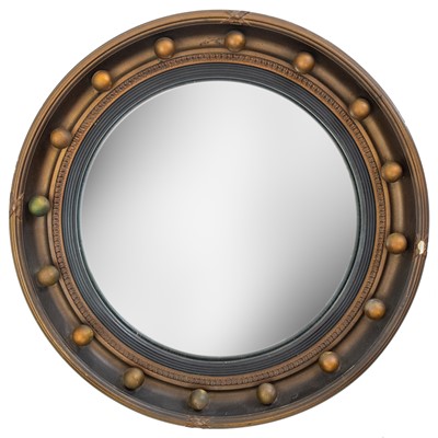 Lot 1801 - A gilt circular convex mirror.