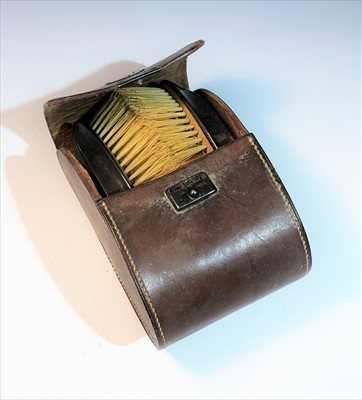 Lot 2083 - A pair of engine turned silver mounted brushes...