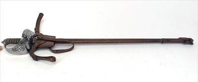 Lot 386 - A George VI officer's dress sword, with etched...