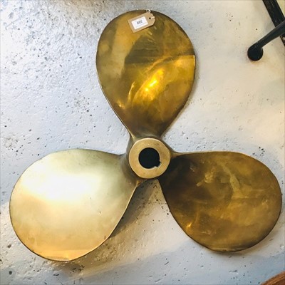 Lot 388 - A brass propeller, of large proportions,...