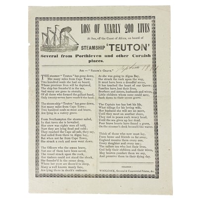 Lot 623 - 'Loss of Nearly 200 Lives at Sea'.