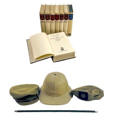 Lot 220 - RASC Uniform, Headgear, Cole Universal Sun compass, W S Churchill volumes etc.