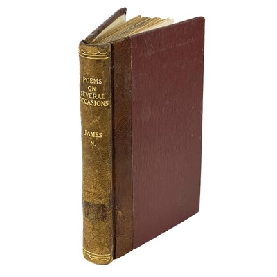 Lot 376 - Nicholas James. 'Poems on Several Occasions,'