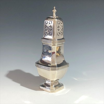 Lot 2090 - A Selfridge & Co Ltd pierced silver octagonal...