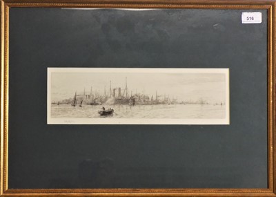 Lot 1014 - William Lionel WYLLIE (1851-1931) Port scene...