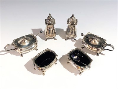 Lot 2092 - An Adie Brothers Ltd silver cruet comprising...