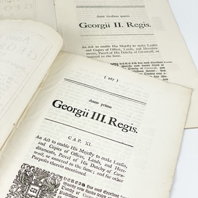 Lot 508 - Three Acts of Parliament.