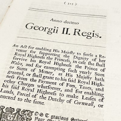 Lot 508 - Three Acts of Parliament.