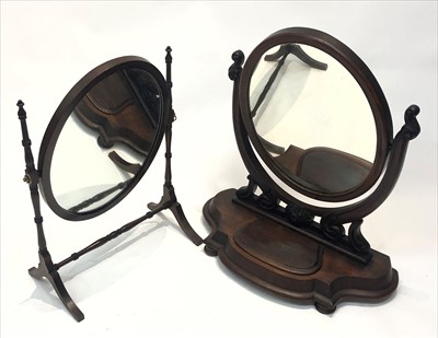 Lot 3299 - A Victorian mahogany dressing table mirror and...