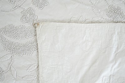 Lot 312 - A hugely impressive and important white knotwork bed covering