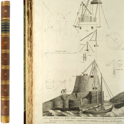 Lot 29 - John Smeaton (Civil Engineer F.R.S.). 'Edystone Lighthouse,' 1793.