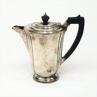 Lot 2100 - A silver coffee pot by S Blanckensee & Son Ltd,...