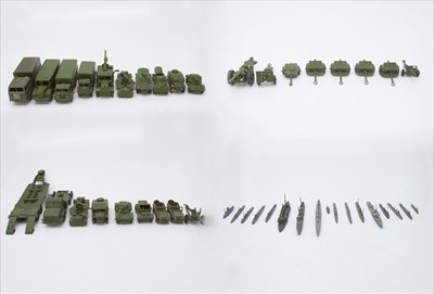 Lot 600L - Dinky Military Vehicles & Warship Waterline...