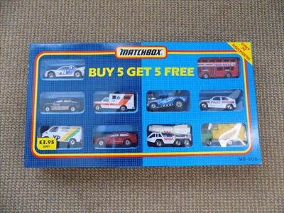 Lot 600A - Matchbox - Scarce 1988 MB-808 10 car set mint...