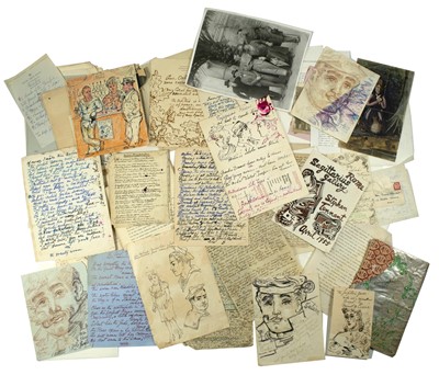Lot 237 - Stephen Tennant 1906 – 1987, a folio of drawings, writings, poems & emphemera